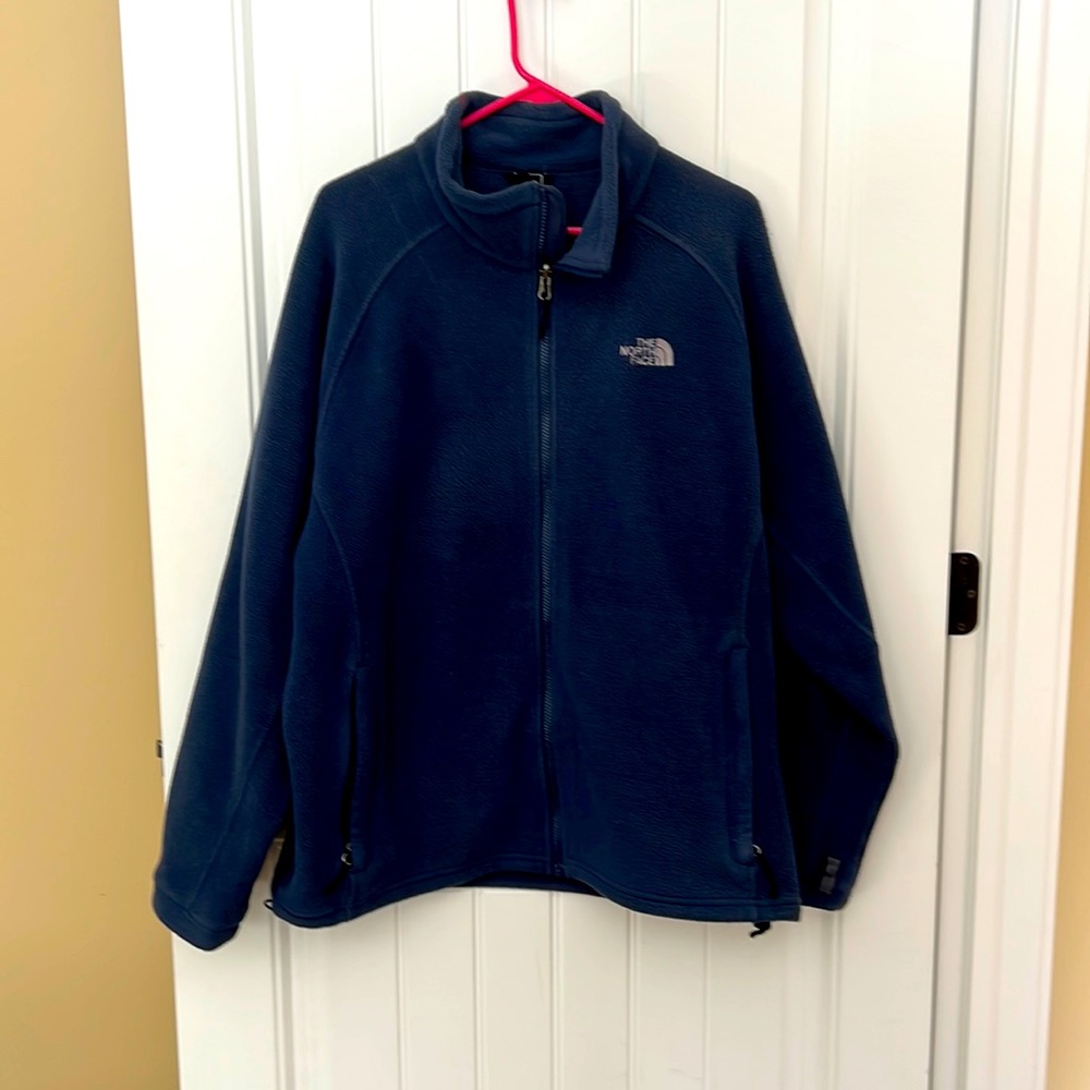 Blue zip up North Face